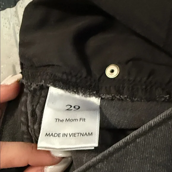 High Waist Distressed Gray Denim Shorts - Picture 2 of 4